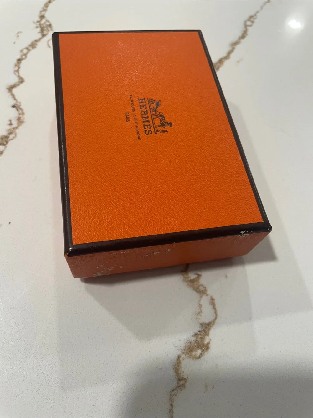 💯% AUTHENTIC HERMES 4 Ring KEY HOLDER W/BOX- Orange color